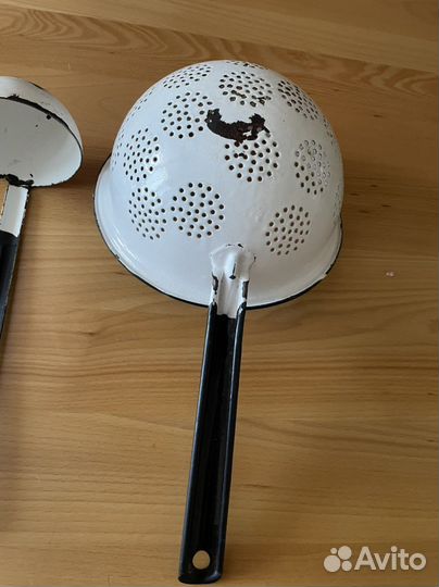 Половник шумовка воронка дуршлаг эмаль СССР