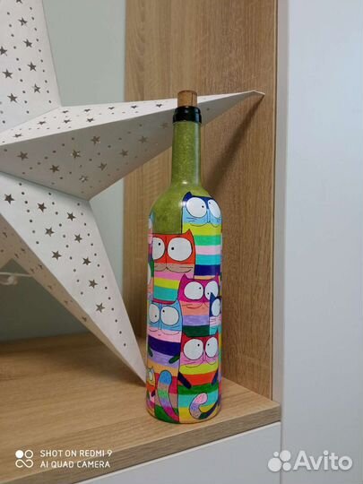 Бутылка декоративная