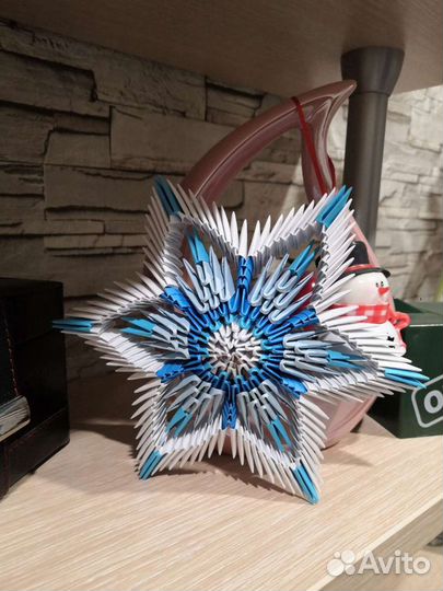 Снежинка (модульное оригами)