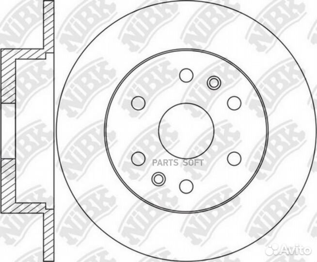 Nibk RN1655 Диск тормозной NiBK RN1655