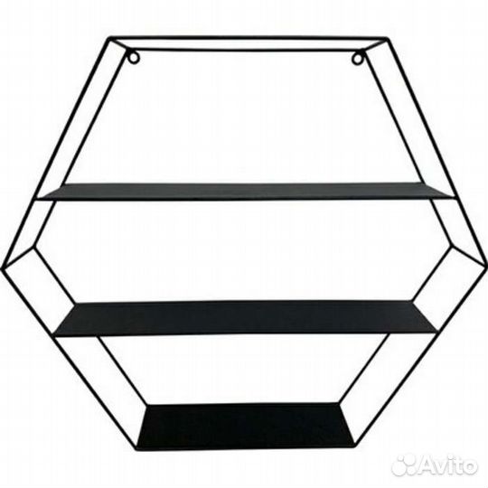 Подставка-полка подвесная для горшков 50 см черная