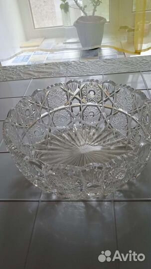 Салатник большой из хрусталя