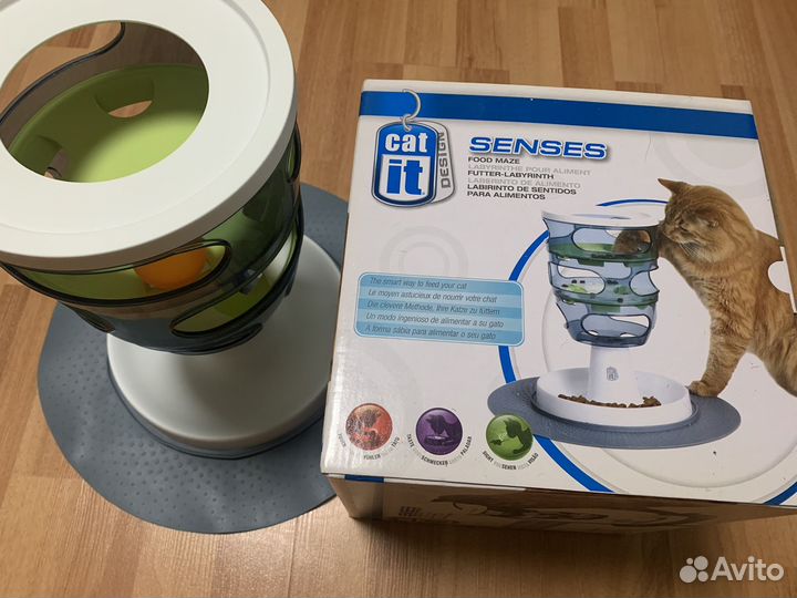 Развивающая кормушка-лабиринт для кошек