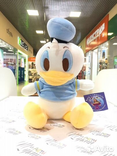 Мягкая игрушка утка в кепке