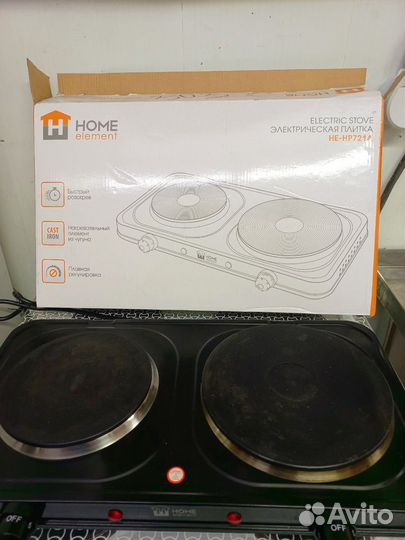 Плита электрическая 2 комфорки настольная