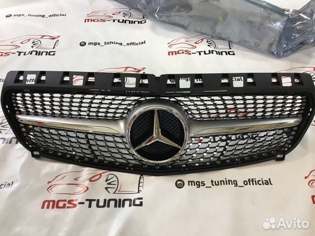 Решетка Mercedes A-class w176 Diamond silver