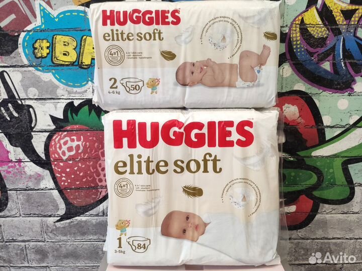 Подгузники (памперсы) Huggies elite soft