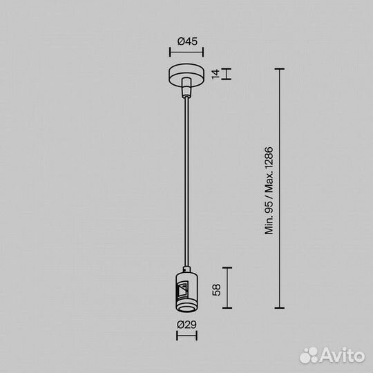 Подвес для трека Maytoni Accessories for tracks Flarity TRA157SW-B1-BS