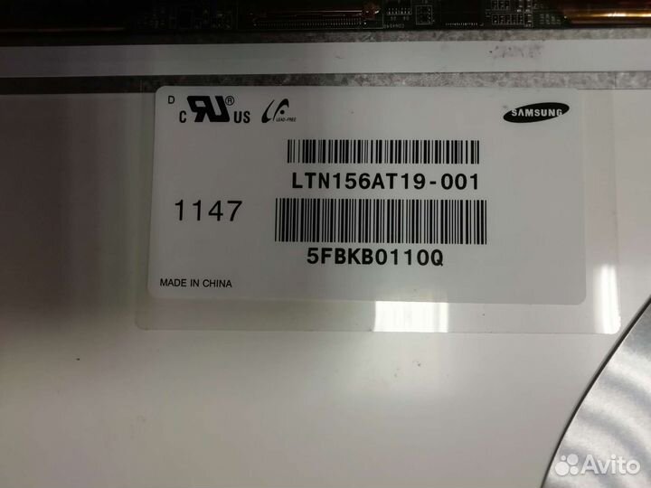 Рабочая матрица LTN156AT019-001 ноутбука Samsung