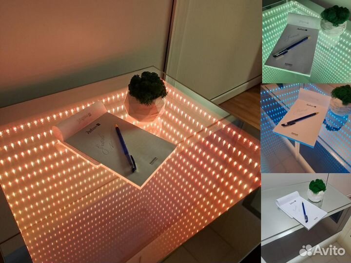 Журнальный столик с подсветкой для ноутбука лофт