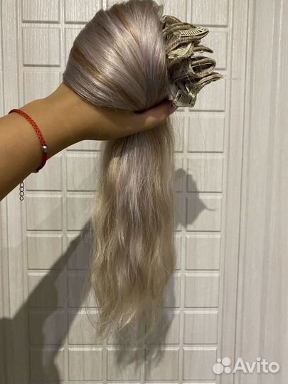 Волосы на заколках Slavic hair