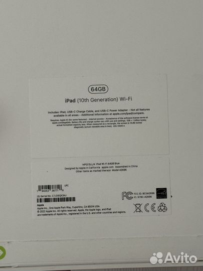 Apple iPad 10 2022 Wi-Fi 64 Гб