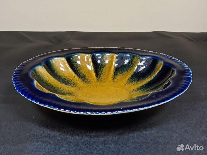 Салатник керамический кобальт фисташковый