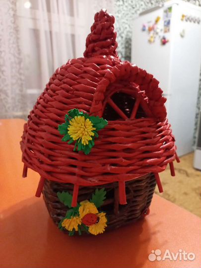 Чайный домик из бумажной лозы