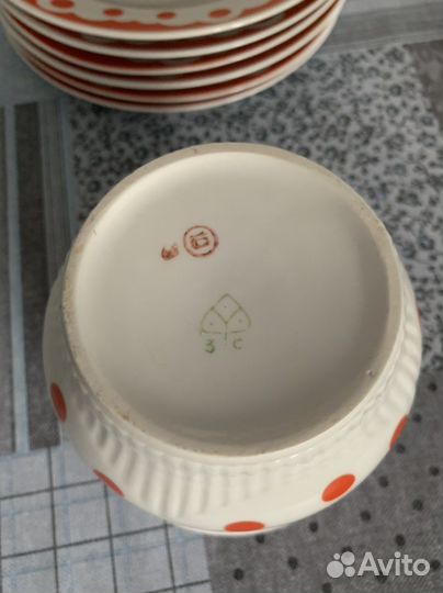 Сервиз чайный «Горошек» - фарфор СССР