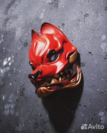 Японские маски демонов театральные ручная работа