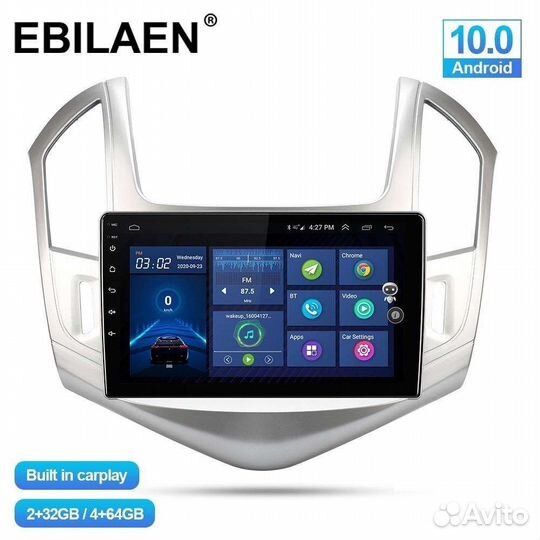 Новый Android 10 с GPS Chevrolet Cruze 2012-2015