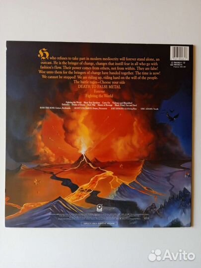 Manowar. Fighting the world. LP Винил. 1987