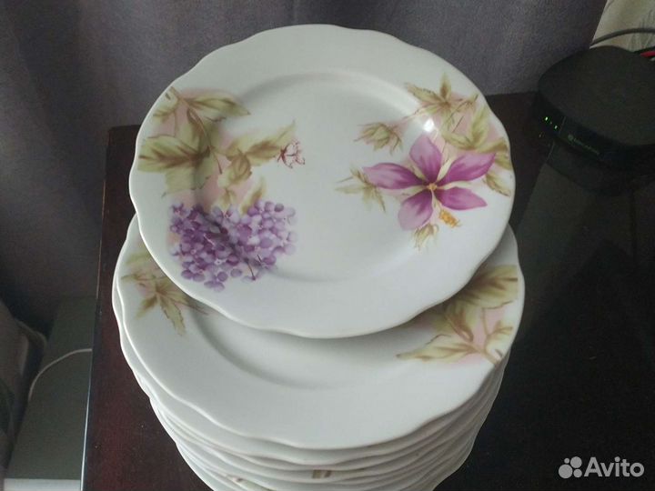 Тарелка мелкая 200 и 240 мм Альпийские цветы от