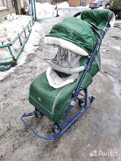 Детские санки с колесами Ника 7-1 Б