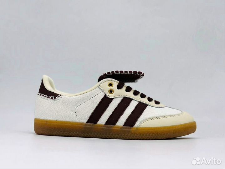 Кроссовки Adidas Samba wales boner бело-красные р3