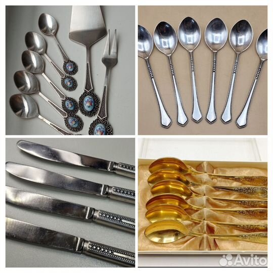 Мельхиоровые наборы Ножи Ложки