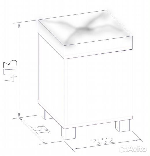 Банкетка Марсель 44