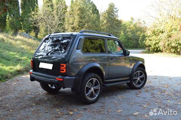 Задние фары для Нива 2121 Ровер, Черные