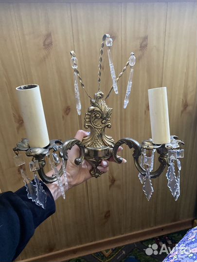 Канделябр настенный бронза