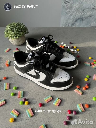 Кроссвоки Nike dunk low Black White