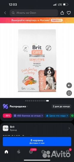 Корм для собак брит