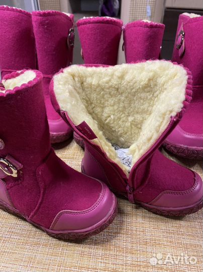 Валенки детские для девочек на подошве