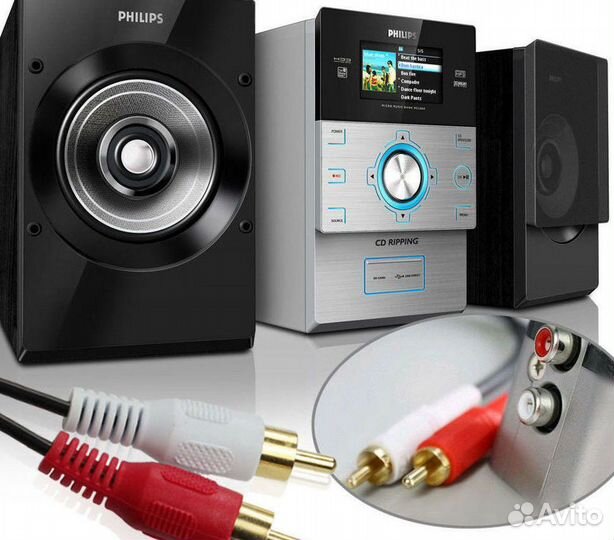 Кабель аудио 3,5 jack AUX тюльпан