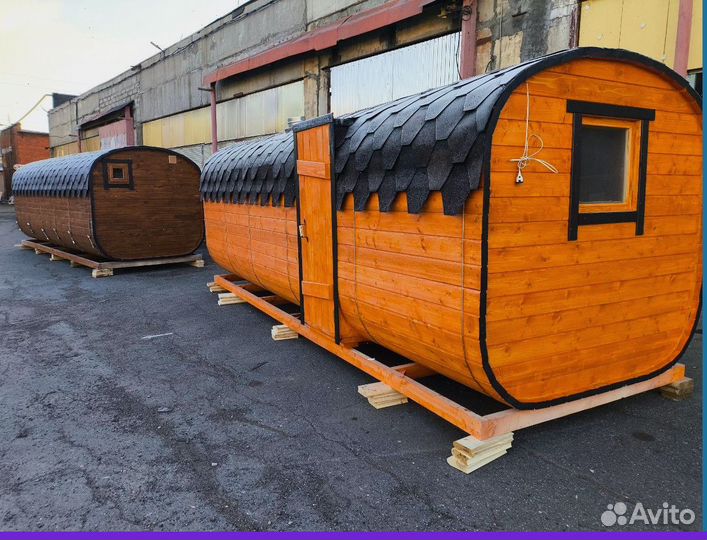 Баня бочка квадро