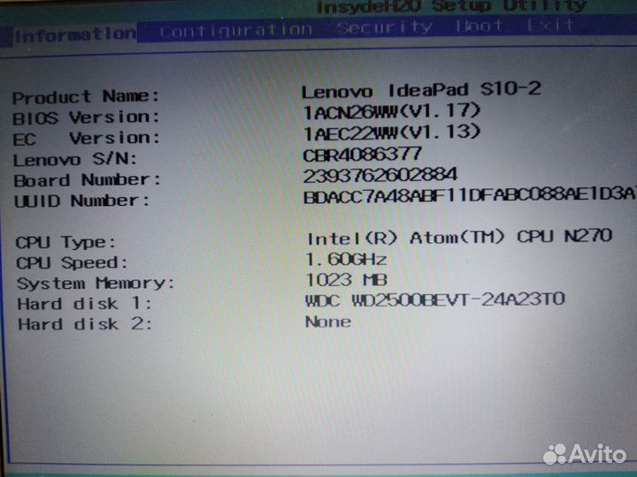 Ноутбук Lenovo s10 2