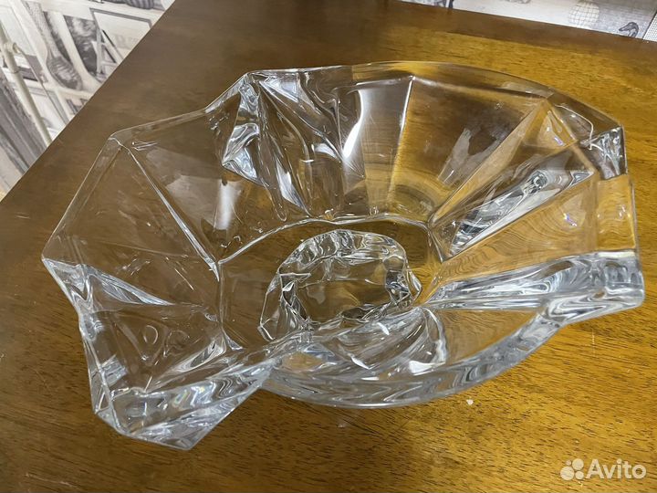 Ваза для фруктов богемия стекло