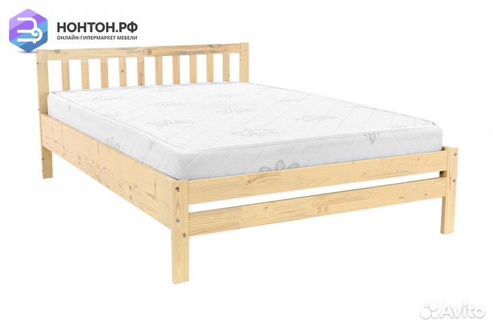 Кровать Массив выбеленная береза