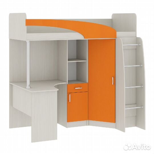 Кровать-чердак Карамель 77-01 со столом