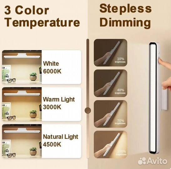 Настольная светодиодная USB-перезаряжаемая лампа