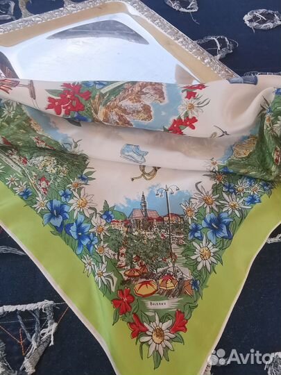 Эдельвейс Горянка шёлковый ацетат платок