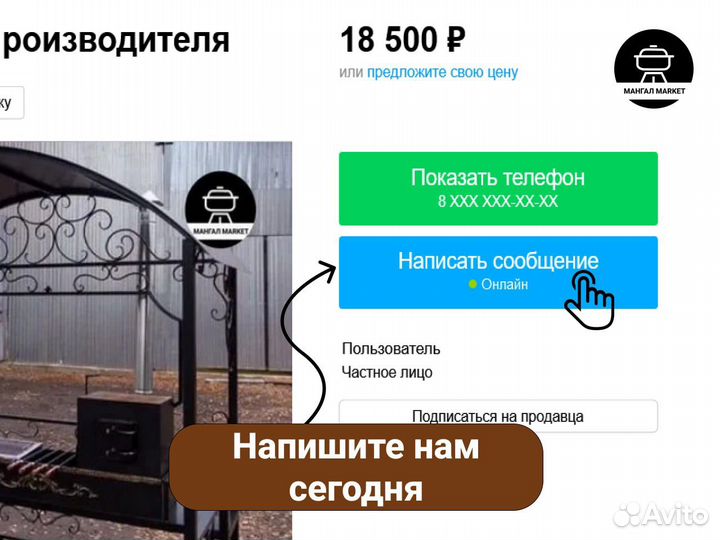 Мангал с крышей от производителя