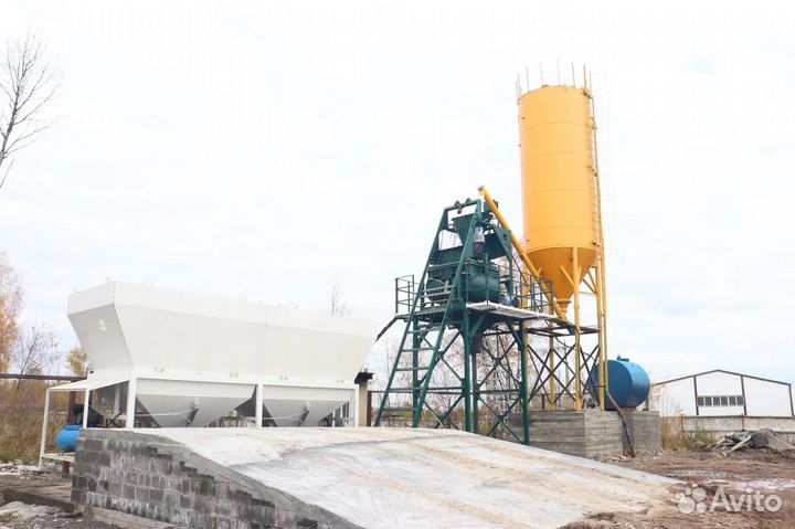 Бетонный завод скиповый 15 м3