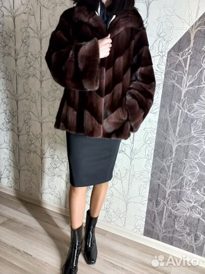 Шуба норковая поперечка 46 48 50