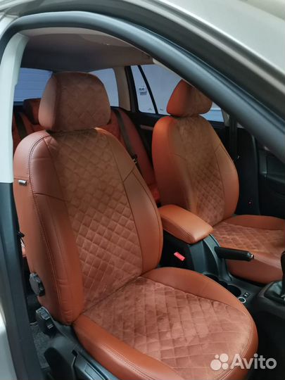 Чехлы Автопилот для Octavia A5 с коричневой алькан