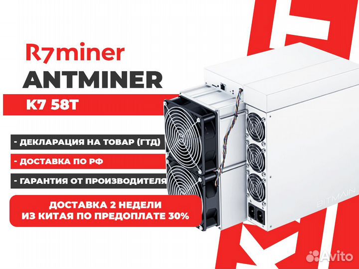 Antminer K7 58T