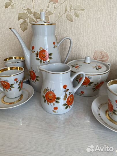 Сервиз кофейный на 4 персоны Полонне 1980г