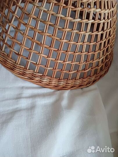 Абажур плетеный из лозы