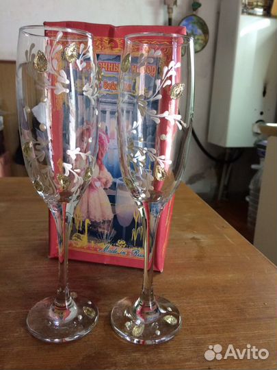 Бокалы для новобрачных- стекло
