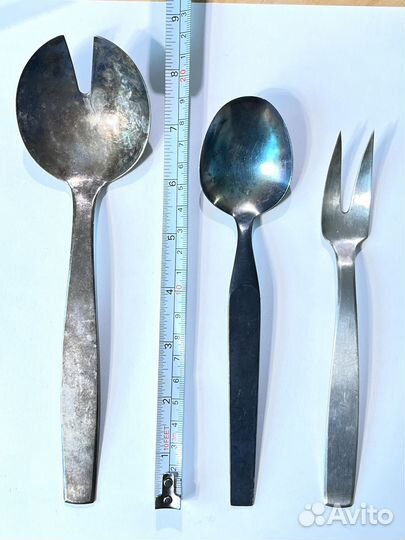 Приборы для сервировки СССР мельхиор Роза