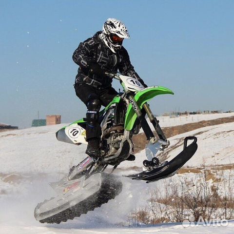 Kawasaki KX 450 по снегу